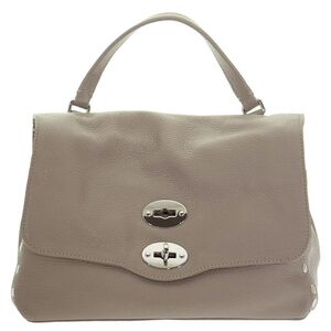 Zanellato Postina Taupe Beige Calf Leather Crossbody Bag Made in Italy Designer